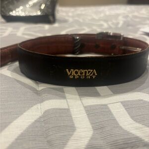 Black and Brown Leather Belt